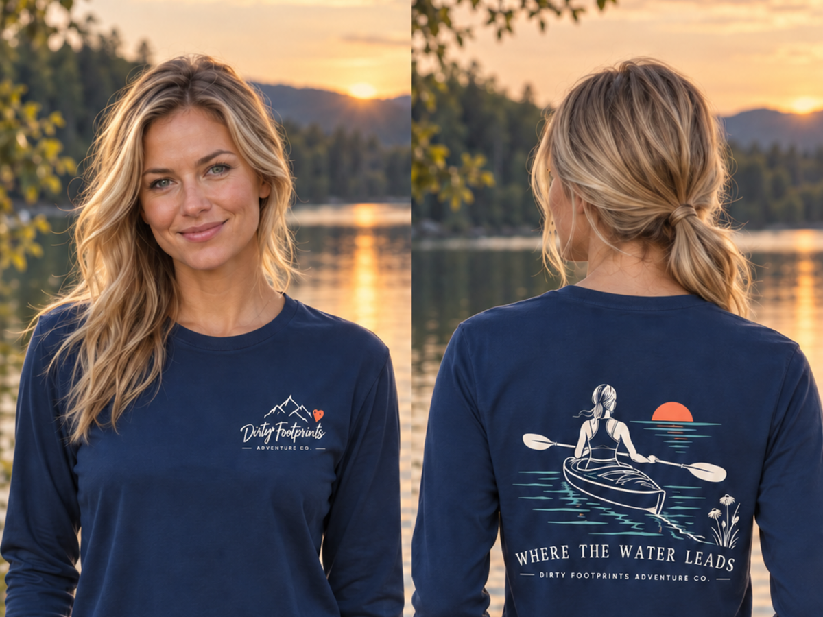 PRE-ORDER!!! Where the Water Leads Long Sleeve Tee — Navy